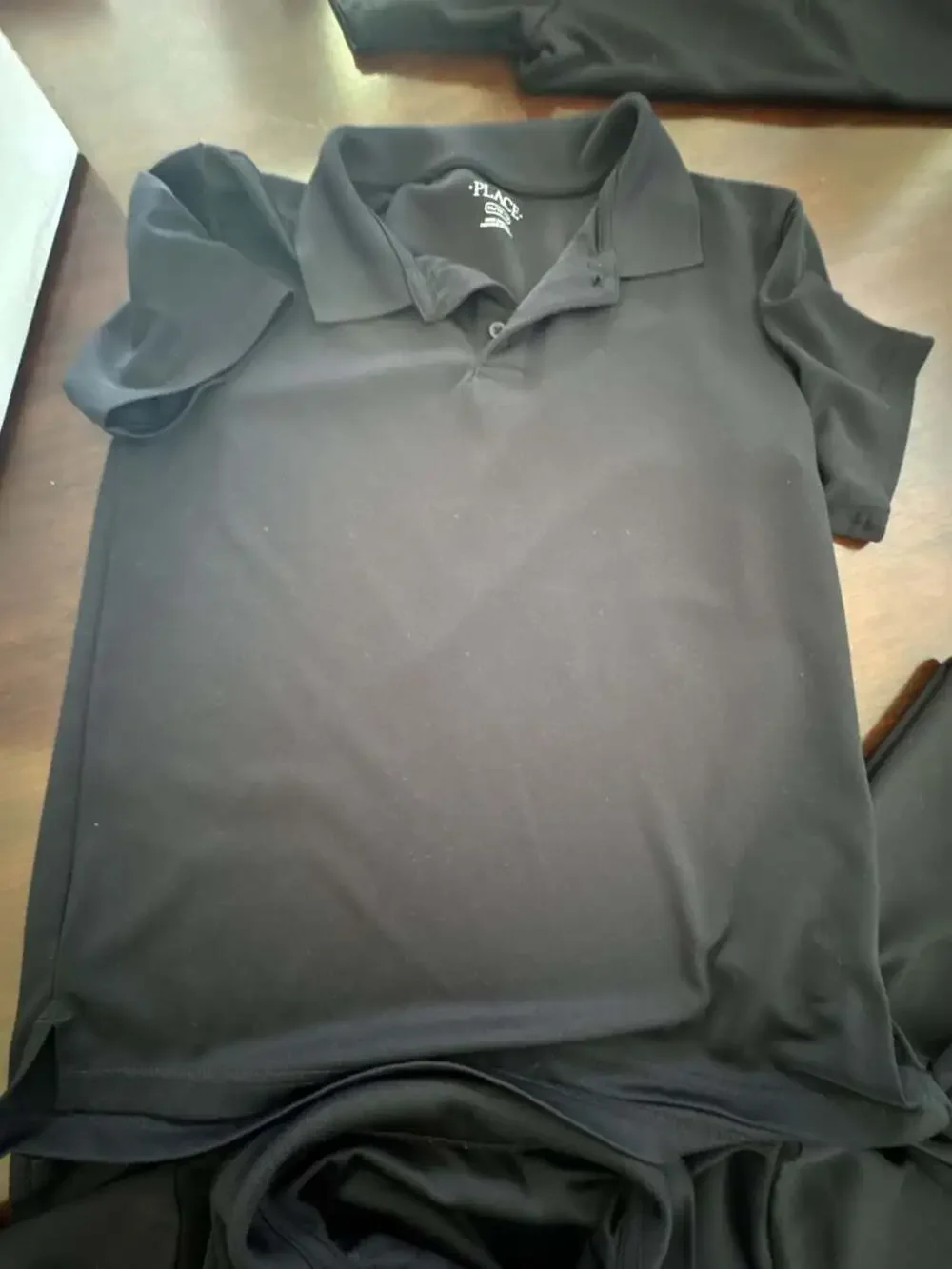 Lot of 2 The Children's Place Boys Performance Polo Shirt Black Size XL 14